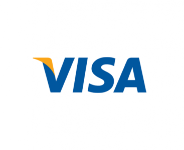 El logo anterior de Visa con su vértice dorado. Imagen: businessinsider.com.au