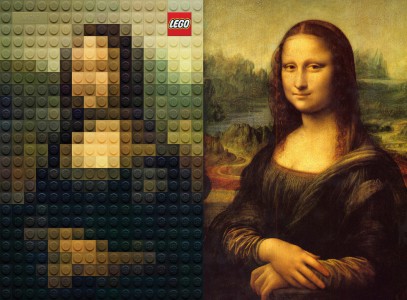 La Mona Lisa de Leonardo da Vincini en versión LEGO. Imagen: theinspiration.com 