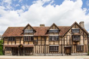 STRATFORD UPON AVON - WARWICKSHIRE, UK - JUNE 24, 2016. The house on Henley Street in Stratford Upon Avon where the famous British playwright William Shakespeare was born and is now a popular English tourist destination.