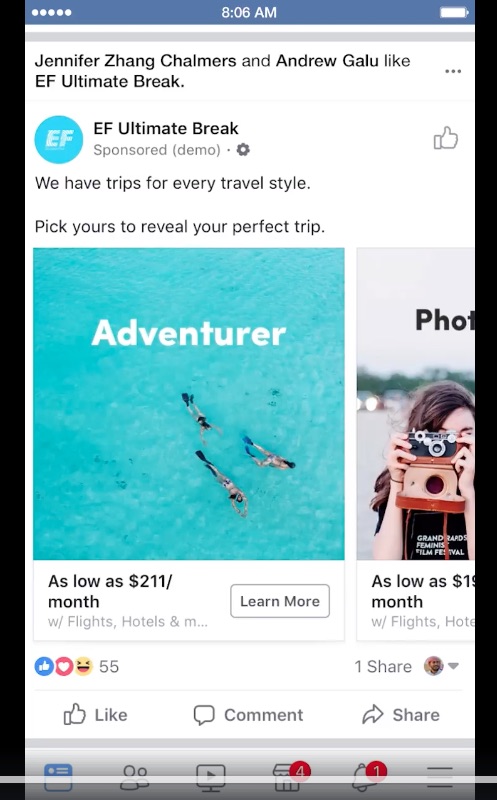 Facebook-Trip Consideration-Publicidad viajes